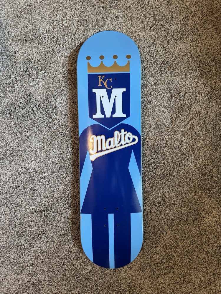SUPER RARE 2008 Sean Malto KC Royals Girl Skateboard Deck Size 8.0