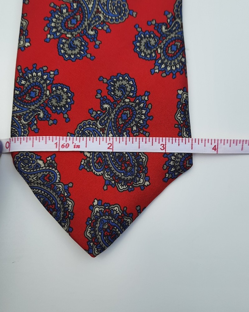 Vintage Valentino Tie Red/Blue Color Paisley Pattern
