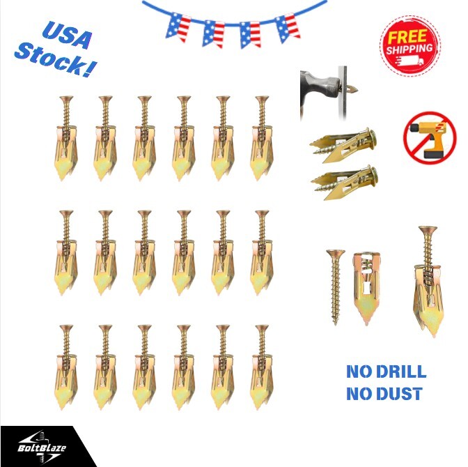 Self-Drilling Drywall Anchors Screws Kit (50 pcs)