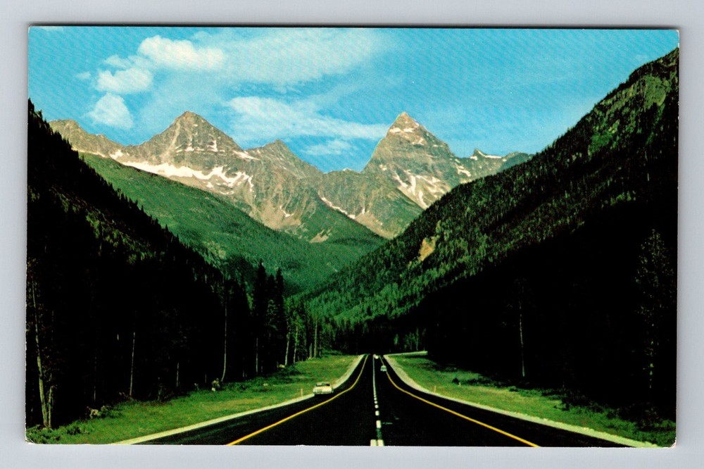 Canada- British Columbia Rogers Pass Trans-Canada Highway Old Vintage Postcard