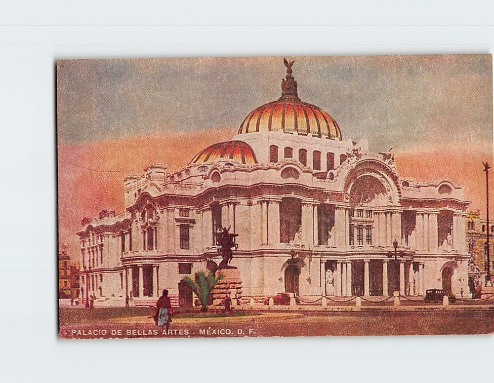 Postcard Palace of Fine Arts Mexico City Mexico