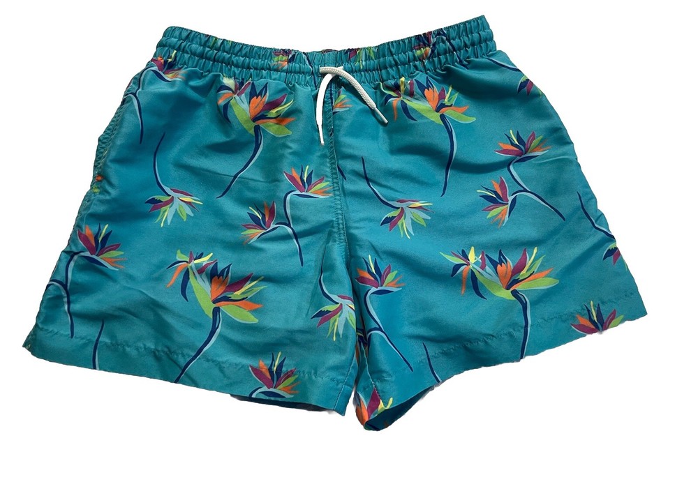 Chubbies Swim Trunks Medium Drawstring Mesh Lined  5 Inch Inseam Floral Pockets