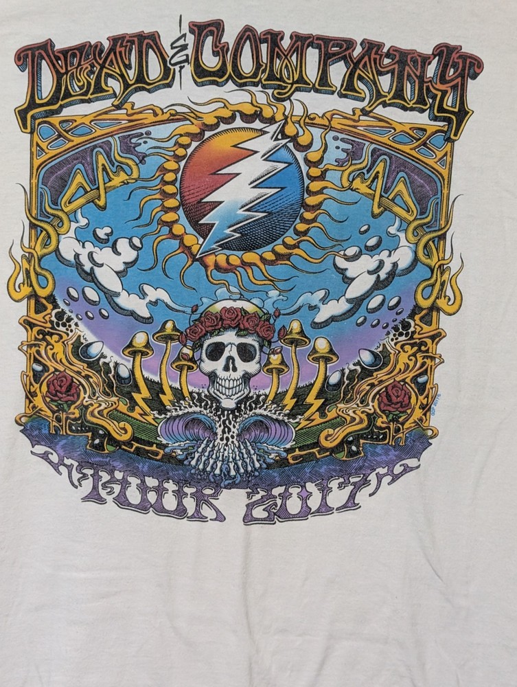 Liquid Blue Mens T-shirt White Grateful Dead & Company Tour 2017 POBS XL #6418