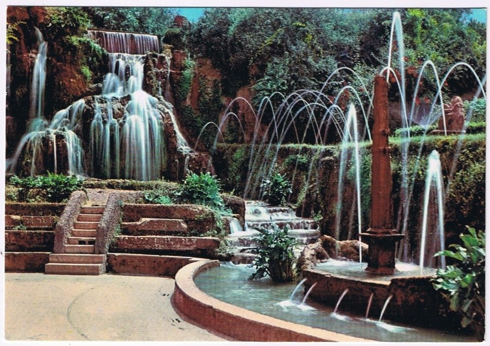 Postcard Tivoli Villa D'Este The Little Rome Fountain Italy