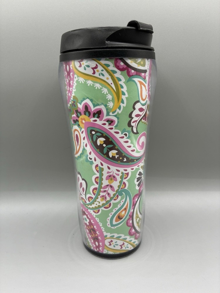 Vera Bradley Petal Paisley Travel Coffee Mug Multicolor 16oz