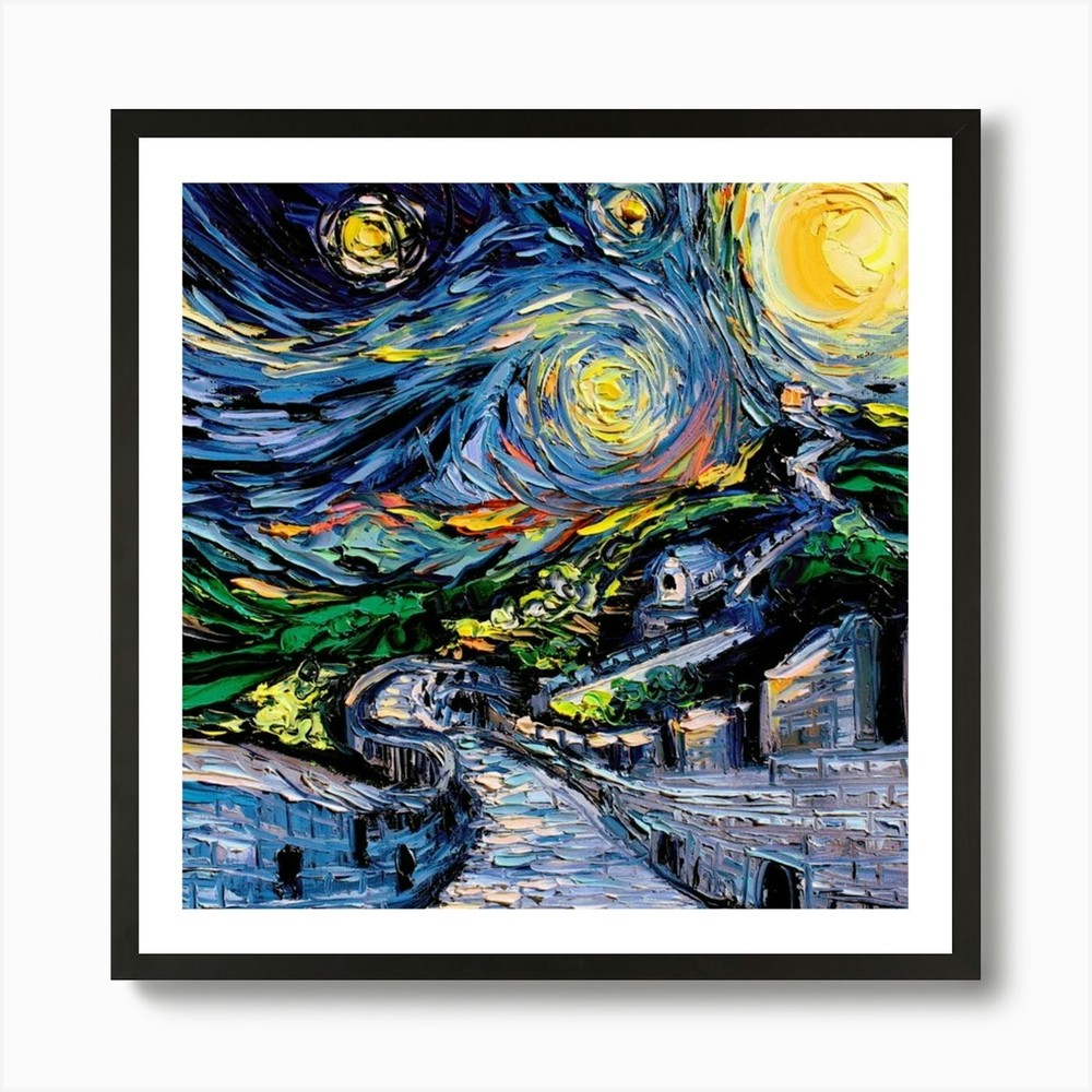 Pop Culture Painting Van Gogh Starr Framed Wall Art Poster Canvas Print Picture