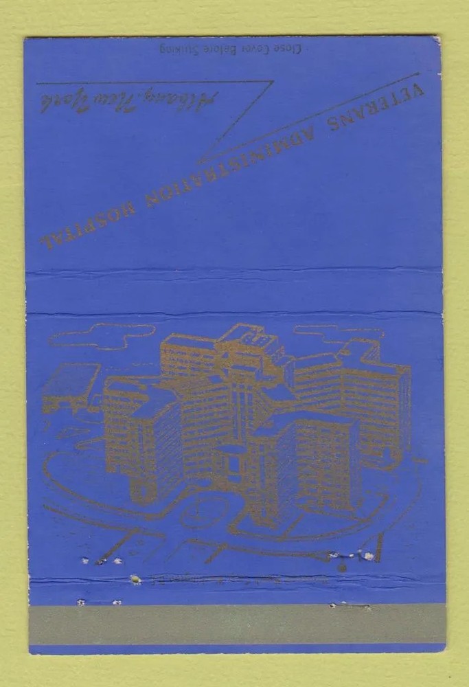 Matchbook Cover - Veterans Administration Hospital Albany NY 40 Strike