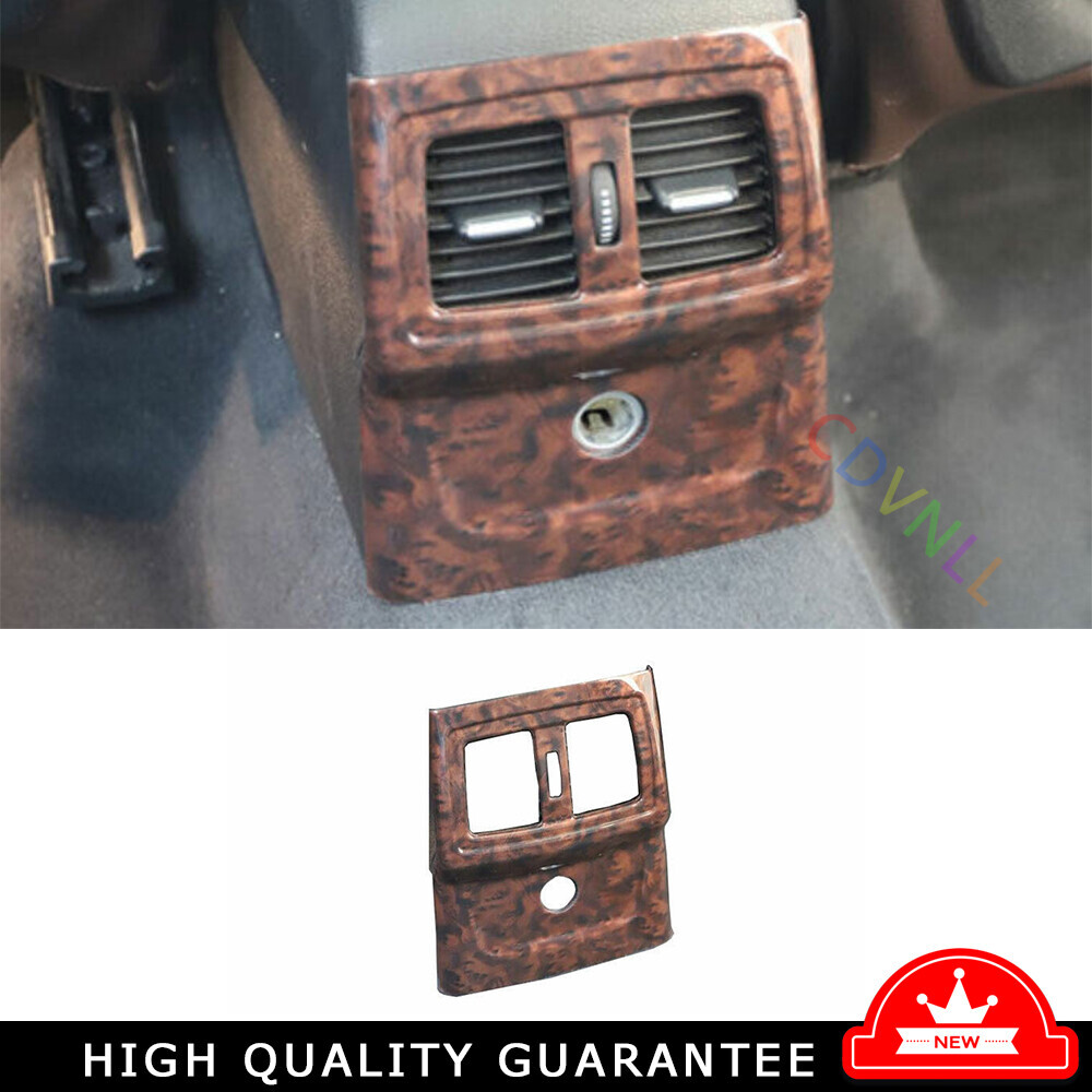 Rear Air Outlet Anti-Kick Panel Trim Fit For BMW X1 F48 2016-2019 Red Wood Grain