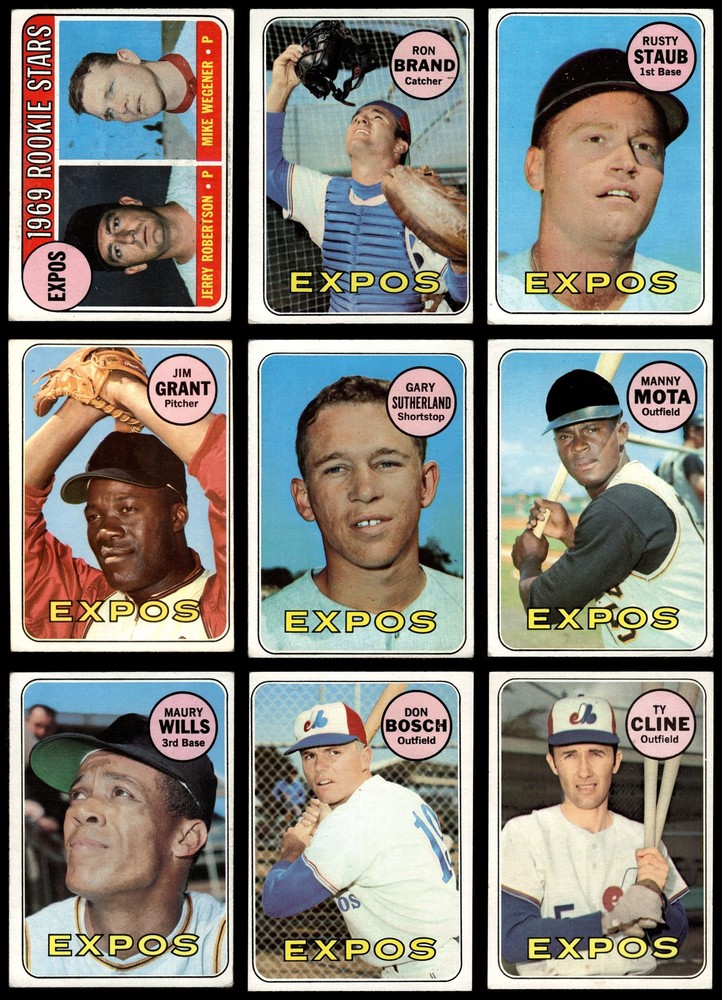 1969 Topps Montreal Expos Near Team Set 2.5 - GD+ 7270273 (17 / 25 cards)