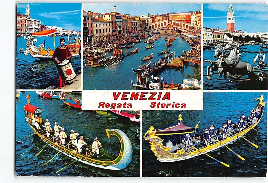 Postcard Regata Storica Venice Italy