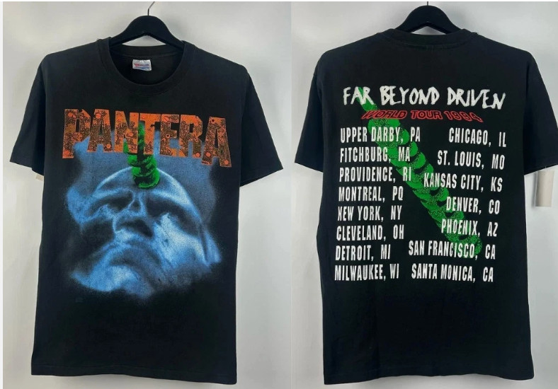 Vintage 1Pantera Far Beyond Driven World Tour 1994 Reprint T-shirt All Size