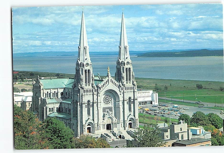 Postcard Basilica of Sainte-Anne-de-Beaupré Quebec City Canada
