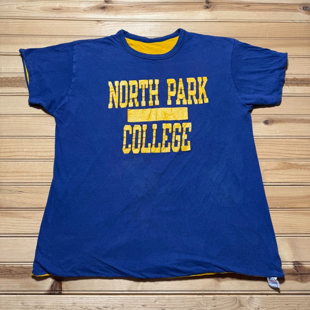 Vintage 80s Double Face Champion North Park University College T-Shirt - XL
