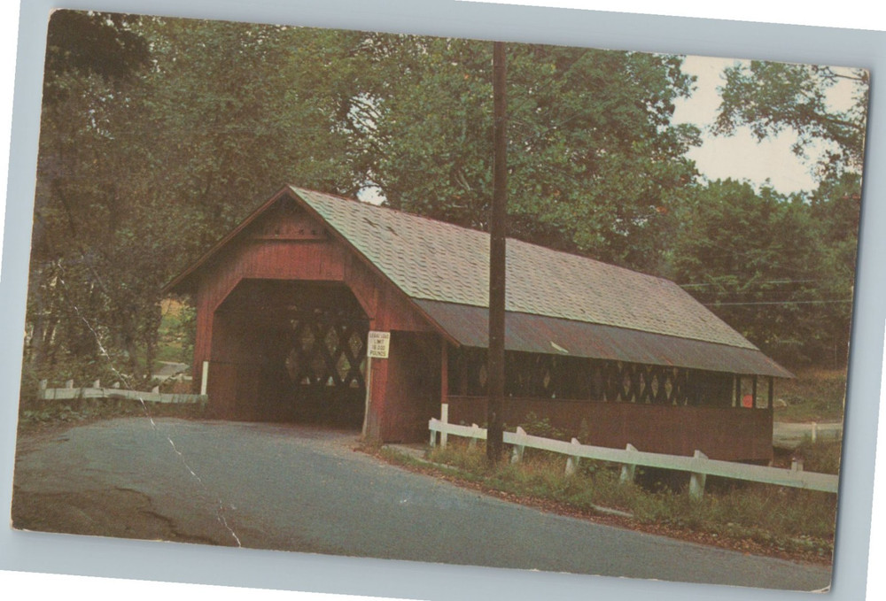 The Creamery Bridge West Brattleboro Vermont Whetstone Brook Vintage Postcard K4