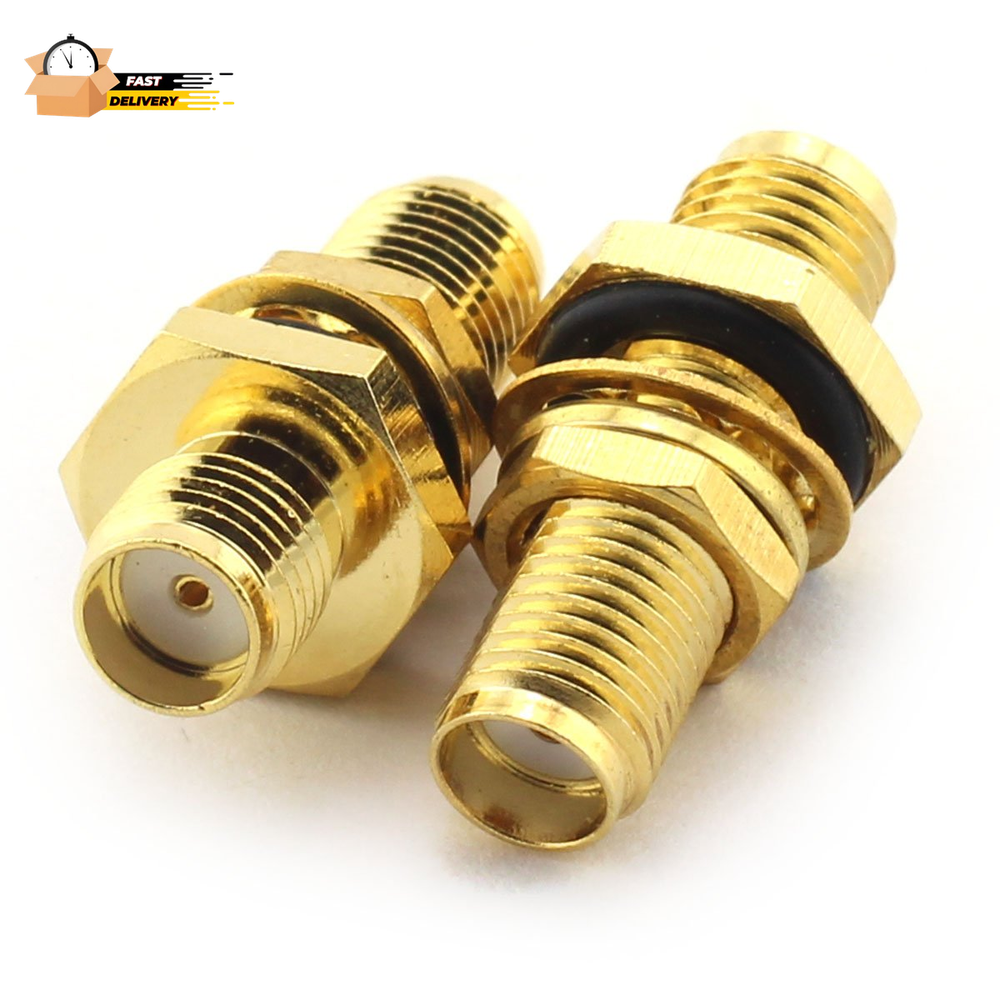 2 X SMA/SMA Type Adapter Sma-Female Plug to Sma-Female Jack Water