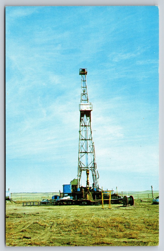 Mining~Oil Drilling Rig~Vintage Postcard