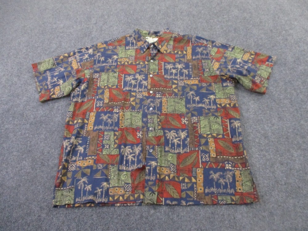 Vintage Tori Richard Shirt Mens 2XL Hawaiian Lawn Design Boho Vacation Adult
