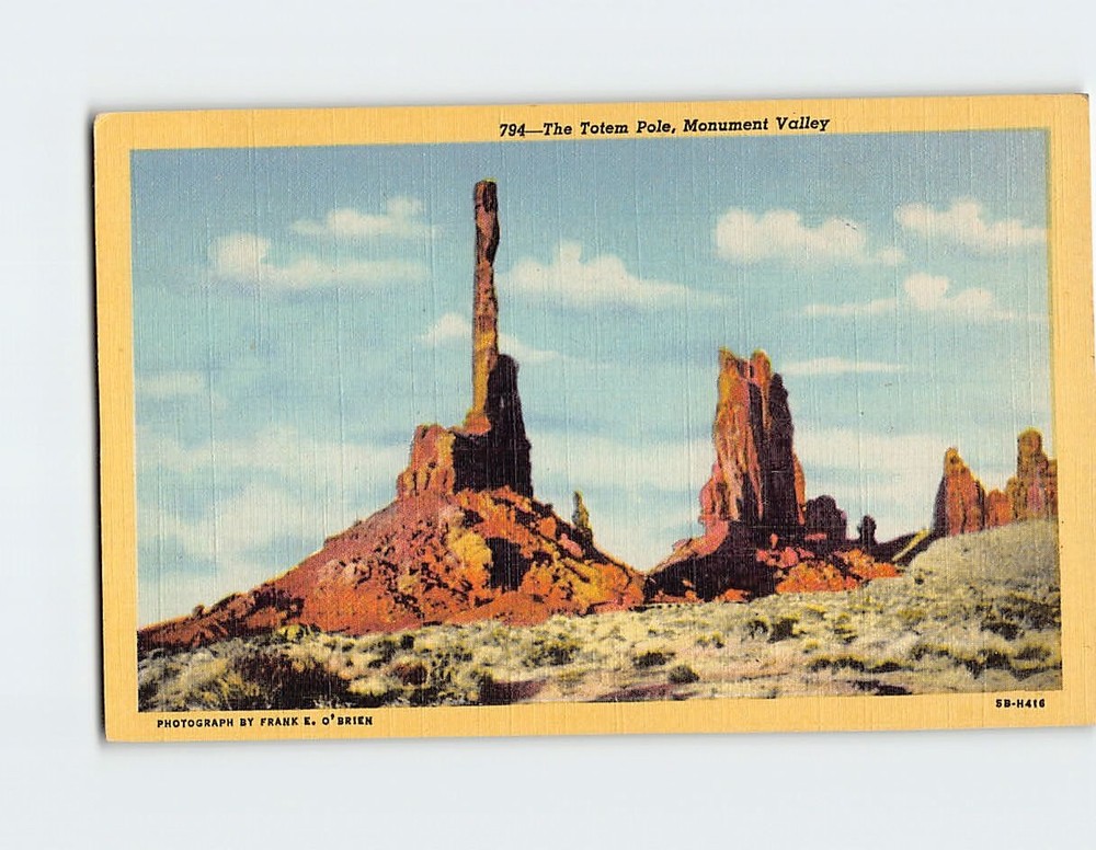 Postcard The Totem Pole, Monument Valley, Arizona