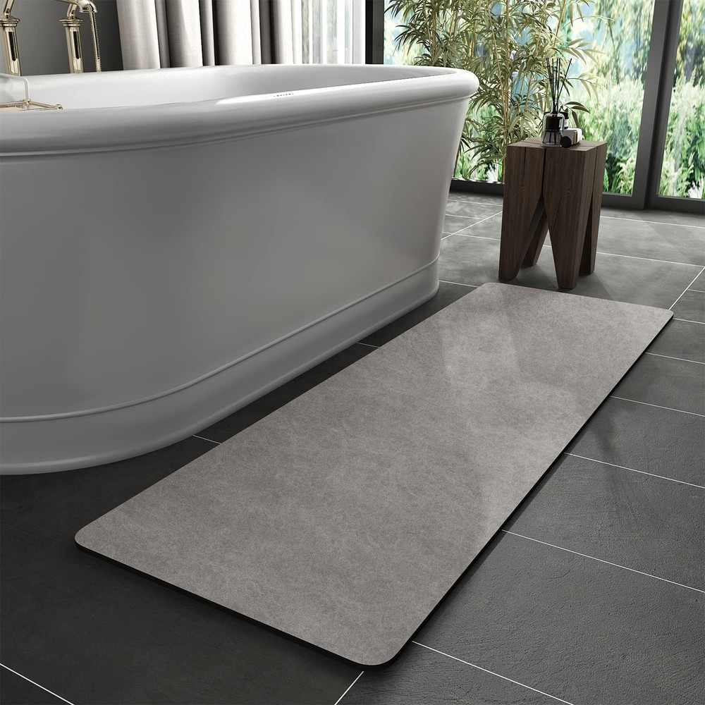 -Bath Mat Rug-Rubber Backing Non Slip Quick Dry Absorbent Thin Bathroom Rugs ...