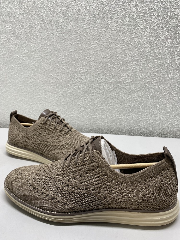 Cole Haan Mens ZeroGrand Stitchlite Wingtip Oxford Shoes Size 10 M Dune, Birch