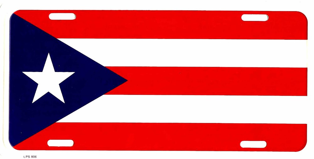 PUERTO RICO FLAG EMBOSSED METAL LICENSE PLATE AUTO CAR TAG NEW #806
