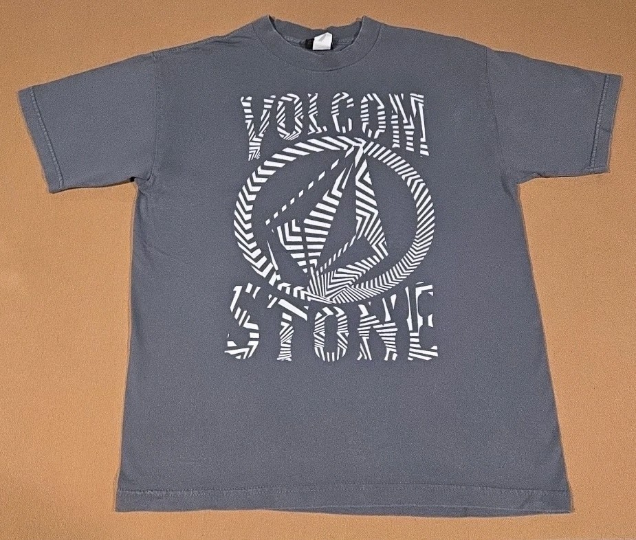 Volcom Vintage Y2K  Grunge Classic True To The Stone Gray Y2K T-Shirt - Medium
