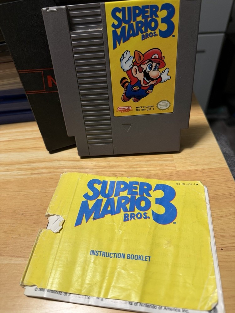 Super Mario Brothers Bros 3 Nintendo Nes With Manual And Sleeve