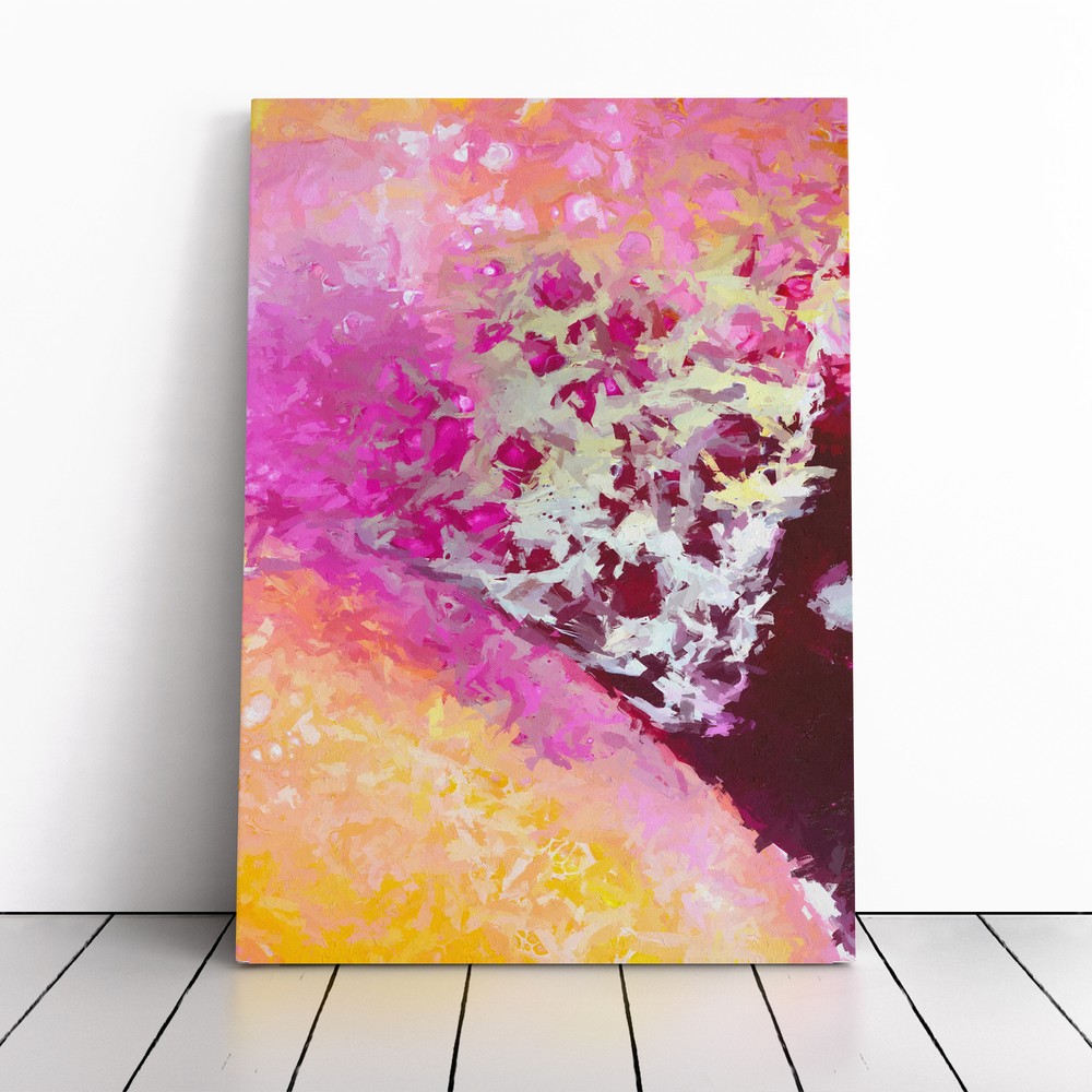 Splash Of Light Abstract Canvas Wall Art Print Framed Picture Decor Dining Room