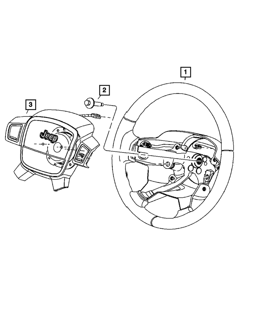 Genuine Mopar Steering Wheel 1KQ421J3AA