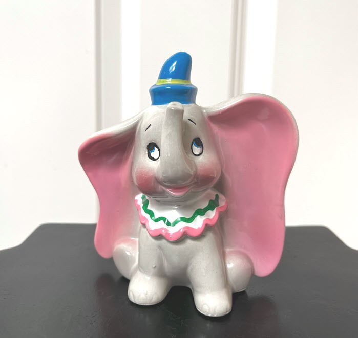 Walt Disney Vintage Dumbo Figurine Porcelain Collectible 3.5