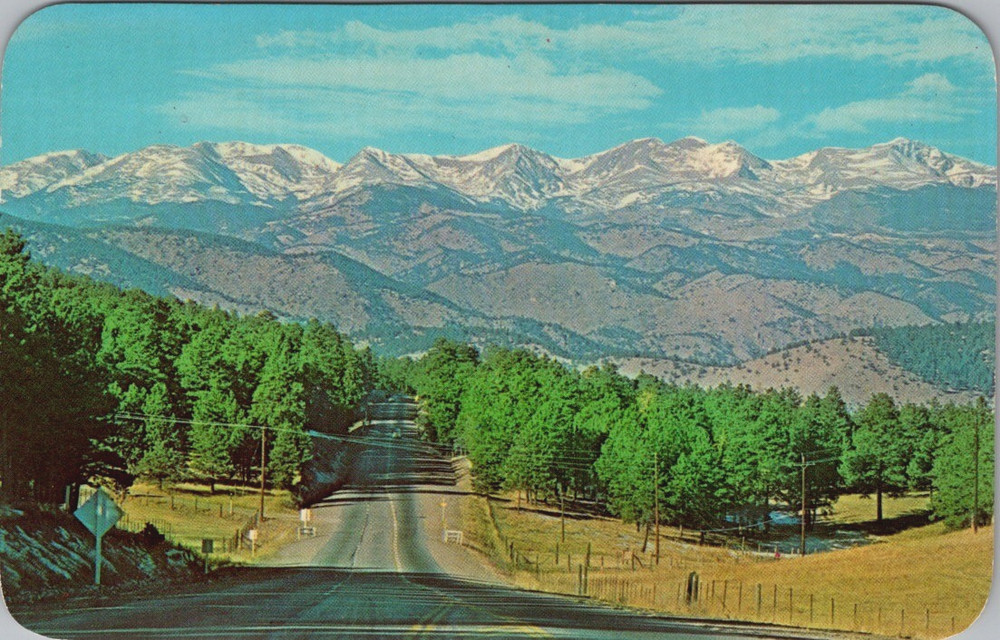 Snowy Peaks of the Continental Divide Hwy. US 6 & 40 Colorado Postcard