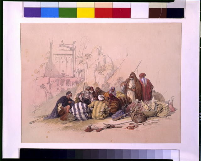 Photo:Petra Wady Moosa Jordan 1839 Conference of Arabs Tombs Bedouin