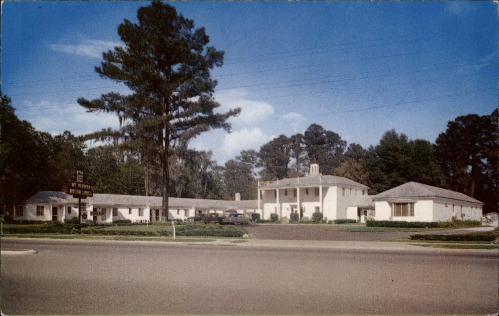 Jacksonville Florida Mt Vernon Motor Lodge 1950s cars ~ unused postcard sku301