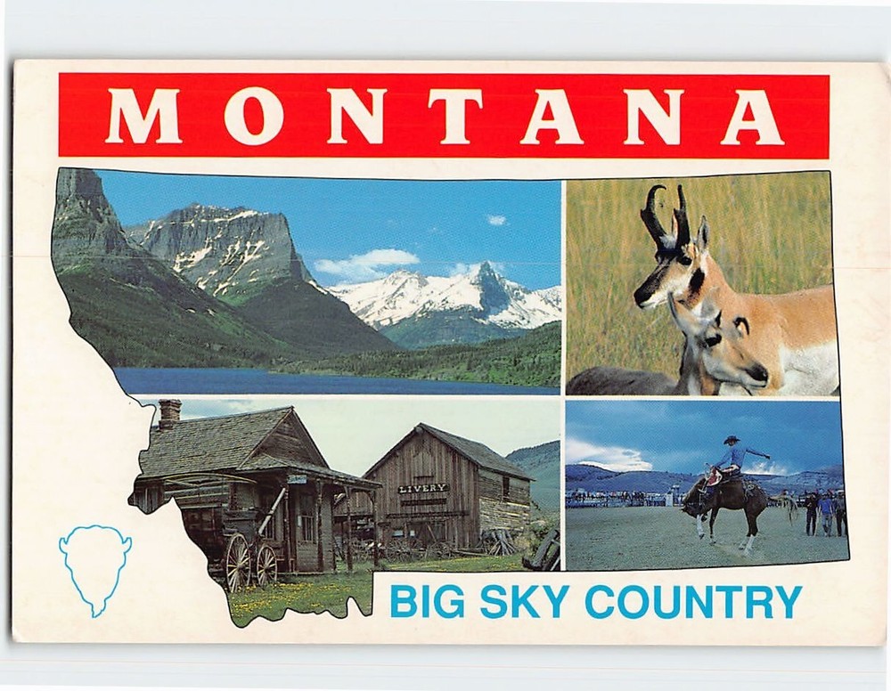Postcard Big Sky Country Montana USA