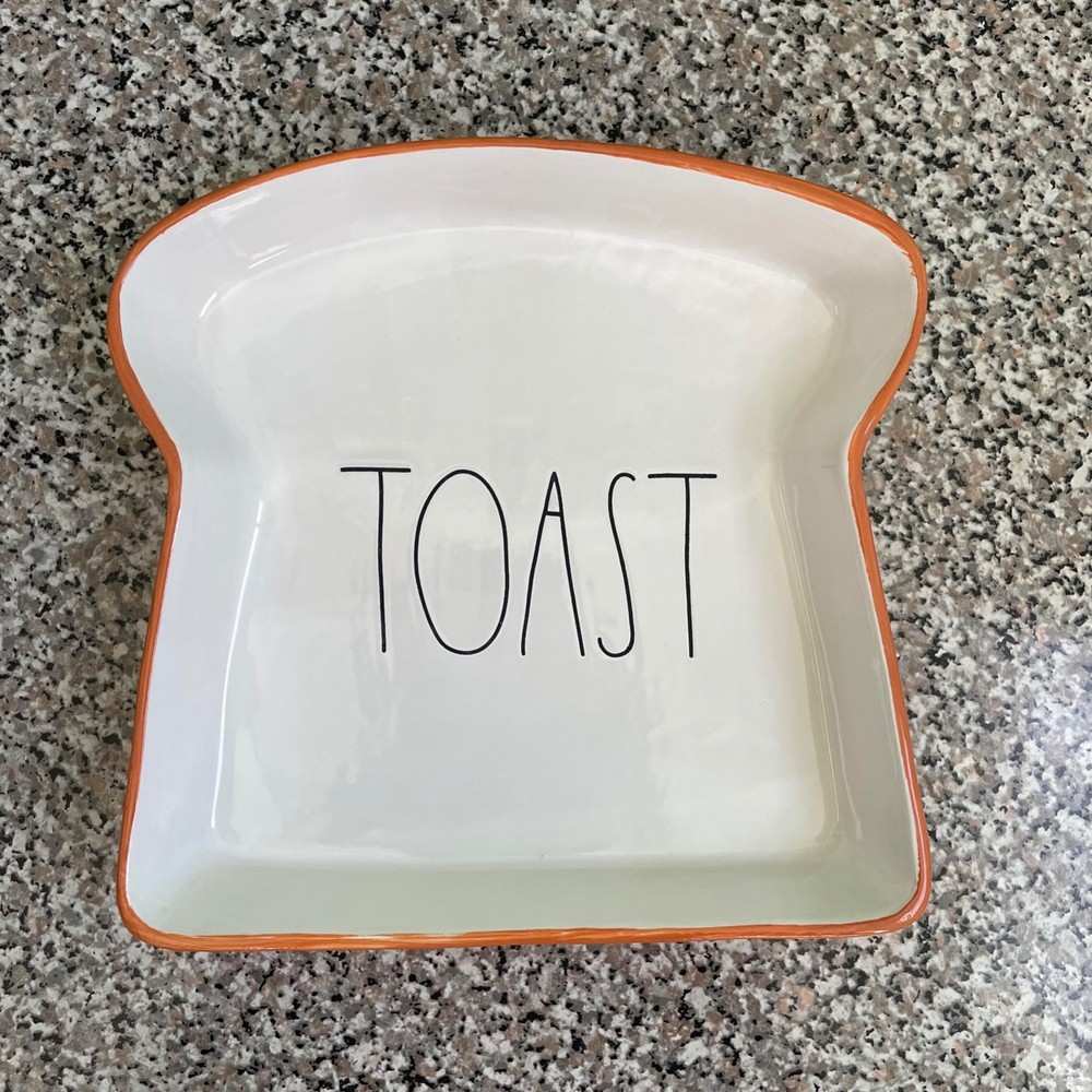 Rae Dunn TOAST Plate Brunch Dish Breakfast By Magenta Artisan Collection