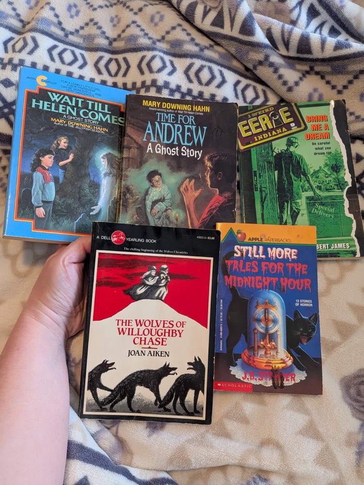 90's Mixed Lot of 5 Middle Grade Horror PB, Wait Till Helen Comes/Eerie Indiana