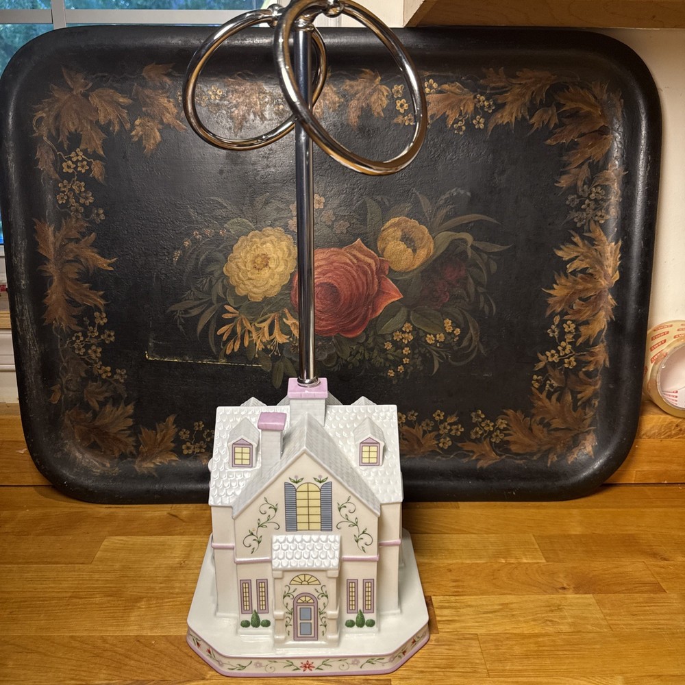 Vintage 2007 The Lenox Village Towel Holder- Beautiful Condition- Fine Porcelain