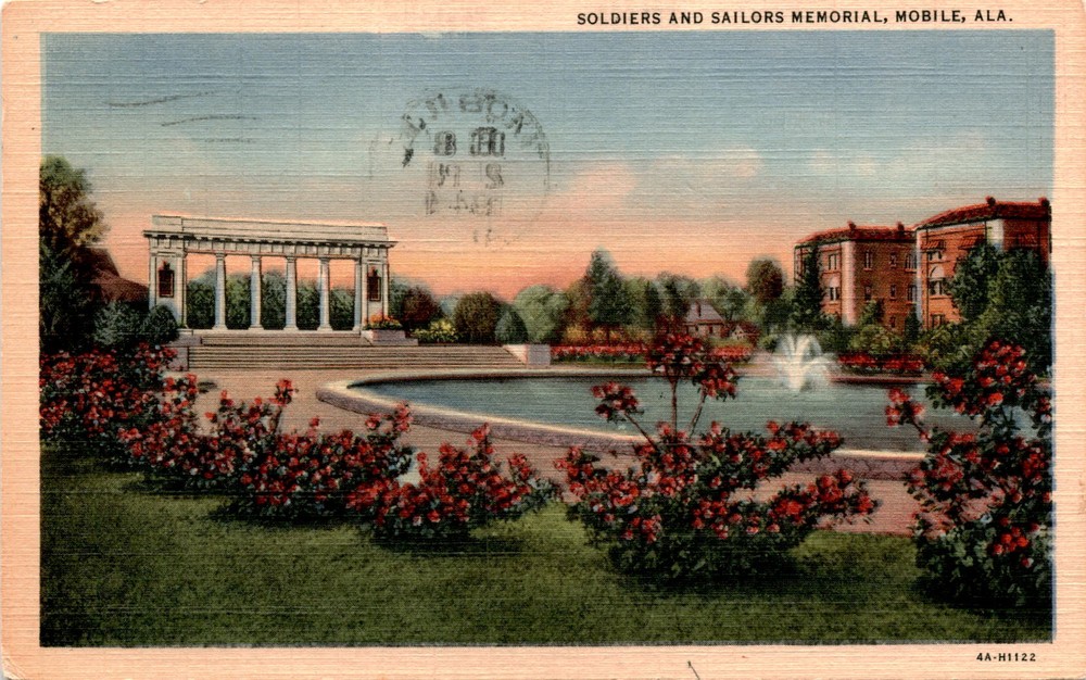SOLDIERS AND SAILORS MEMORIAL, MOBILE, ALA, MOBILE Postcard