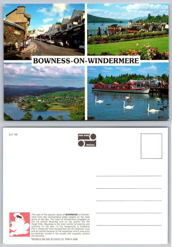 Bowness-on-Windermere Lake District Postcard John Hinde Multi-View