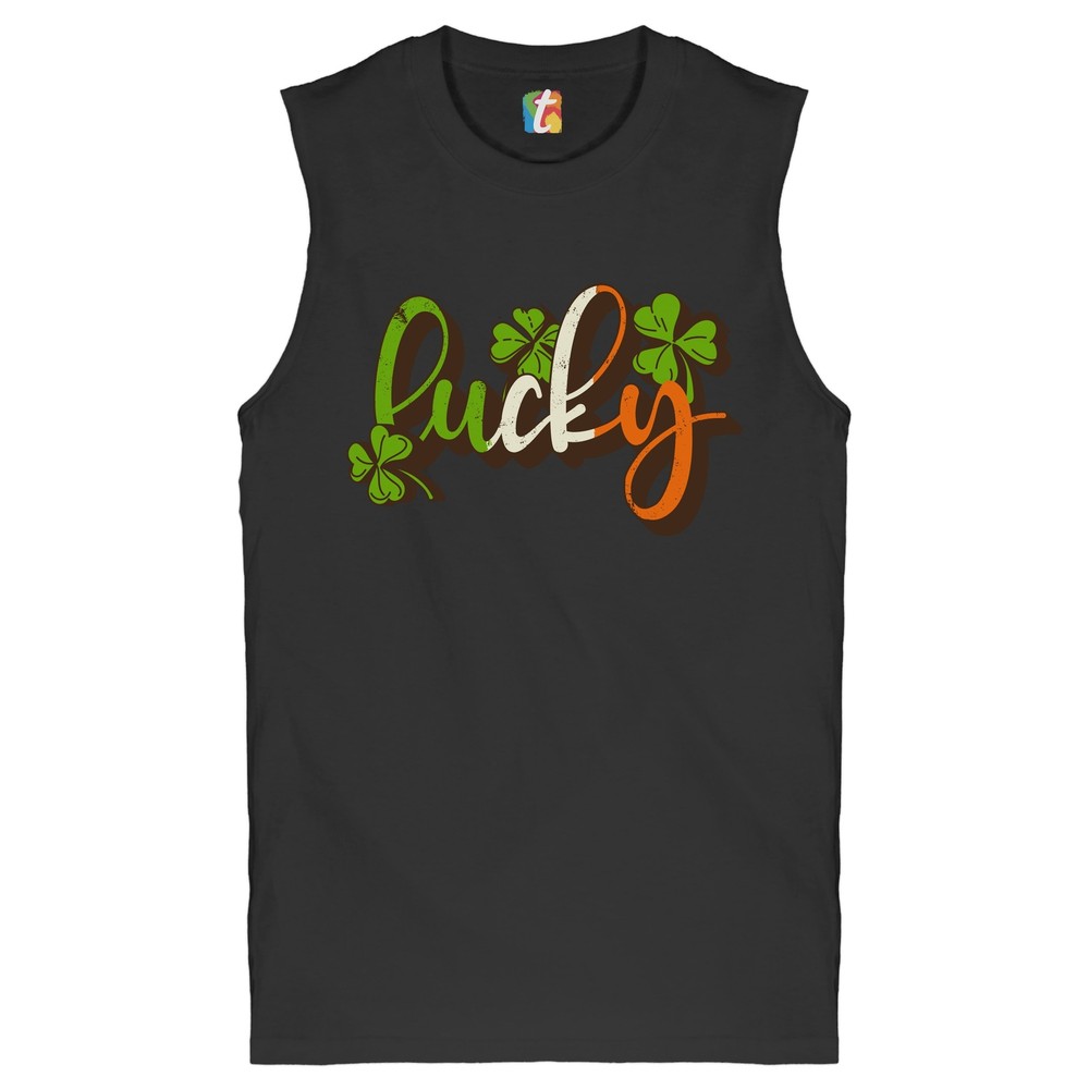 Lucky Muscle Shirt Irish St. Patrick's Day Leprechaun Elves Shenanigans Men's