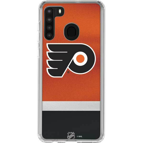 NHL Philadelphia Flyers Galaxy A21 Clear Case