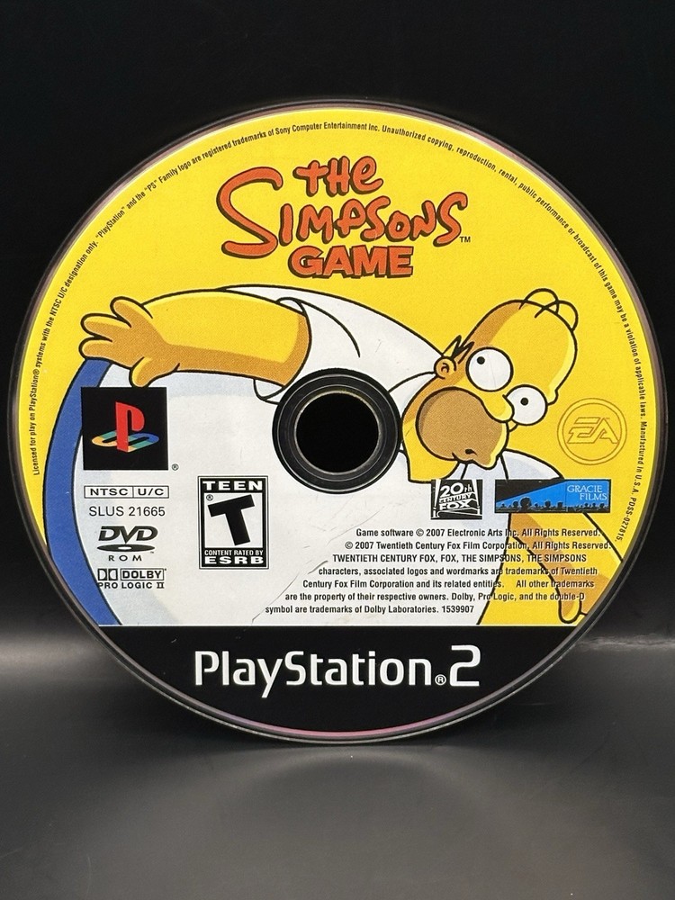 The Simpsons Game (Sony PlayStation 2, PS2) - DISC ONLY - Tested & Working