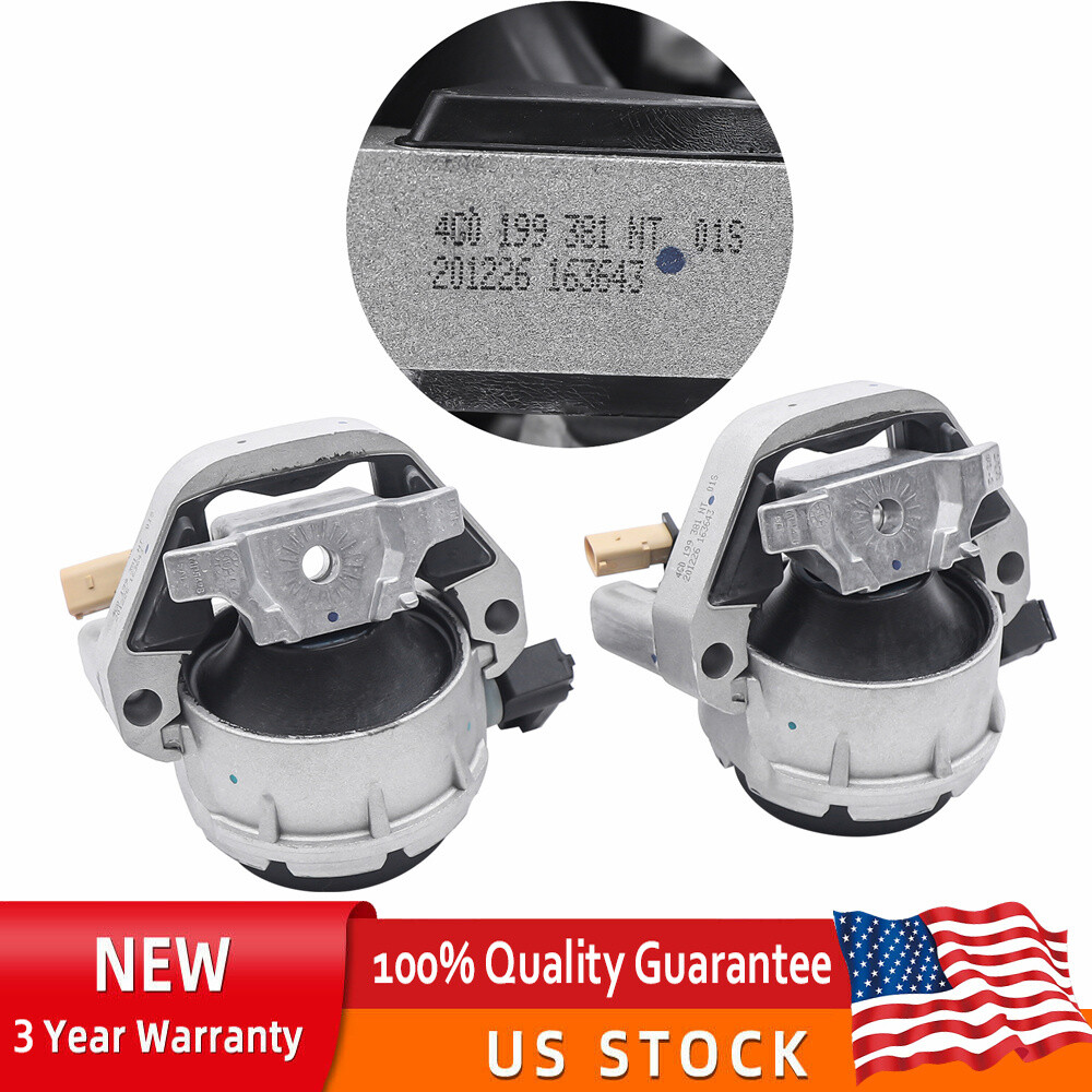 Engine Motor Mount Kit 2 Mounts Left + Right for Audi A6 A7 Quattro 3.0T 2012-18