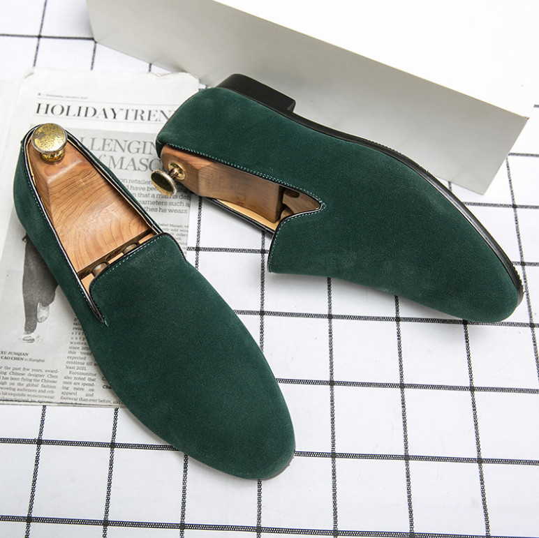 Formal Dress Mens Business Slip On Tuxedo Casual Velvet British Loafers Shoes