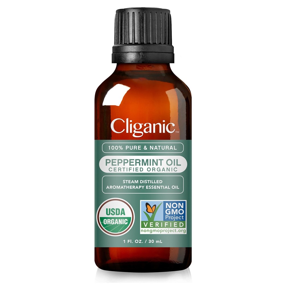 2 Pack Organic Peppermint by Cliganic for Unisex - 1 oz Oil