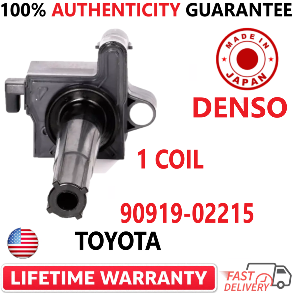 x1 GENUINE DENSO Ignition Coil For 1996-2003 Toyota & Lexus 3.0L V6 90919-02215
