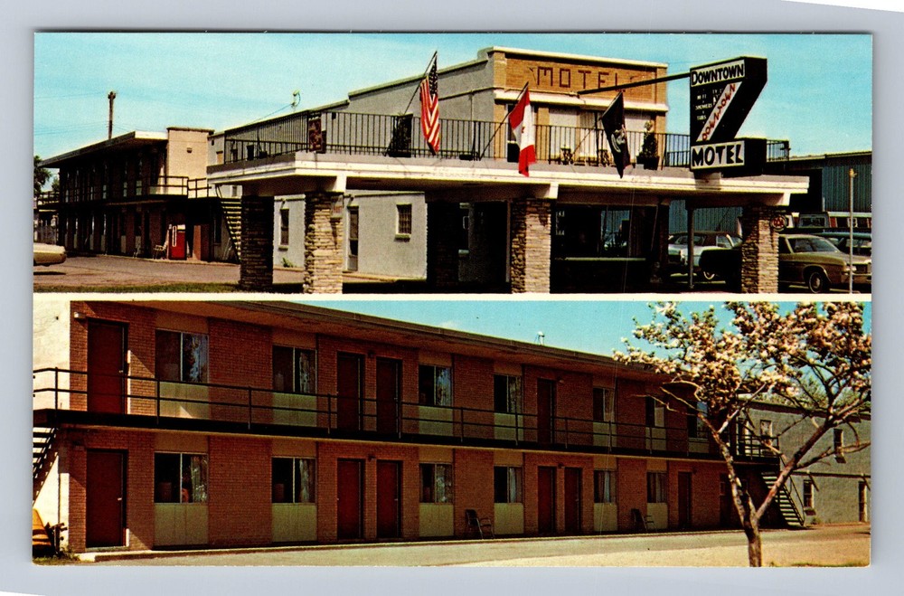 Gaylord MI-Michigan Downtown Motel Vintage Postcard
