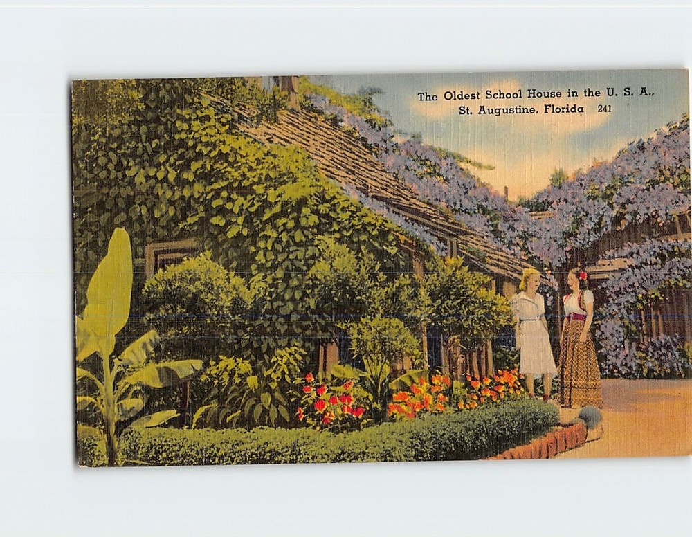 Postcard The Oldest School House St. Augustine Florida USA