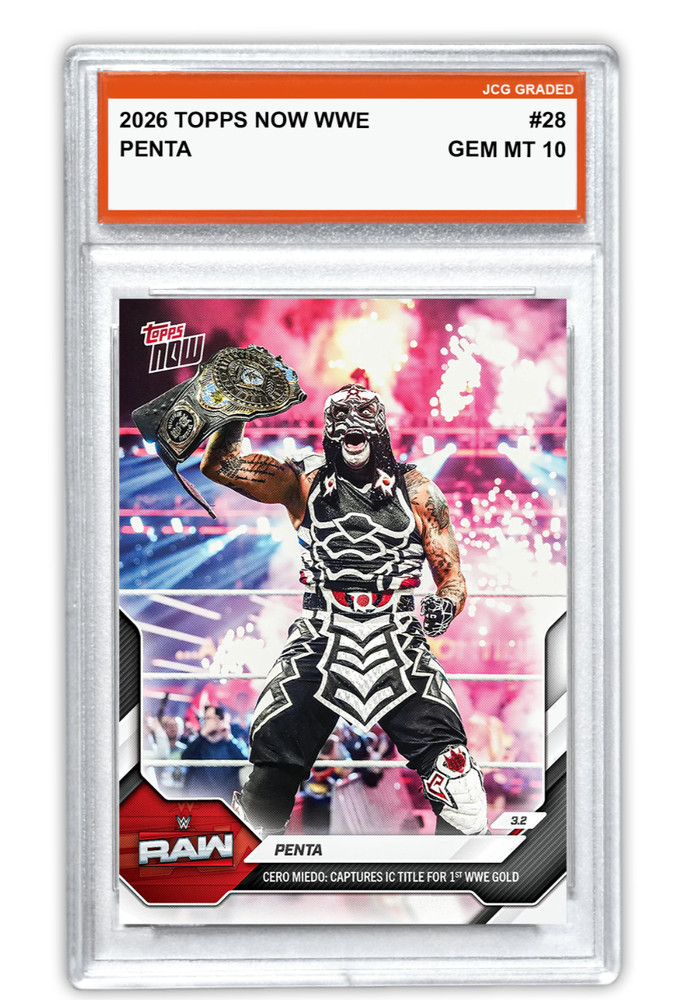 Penta 2025 Topps Now WWE #28 Raw Graded Gem Mint 10