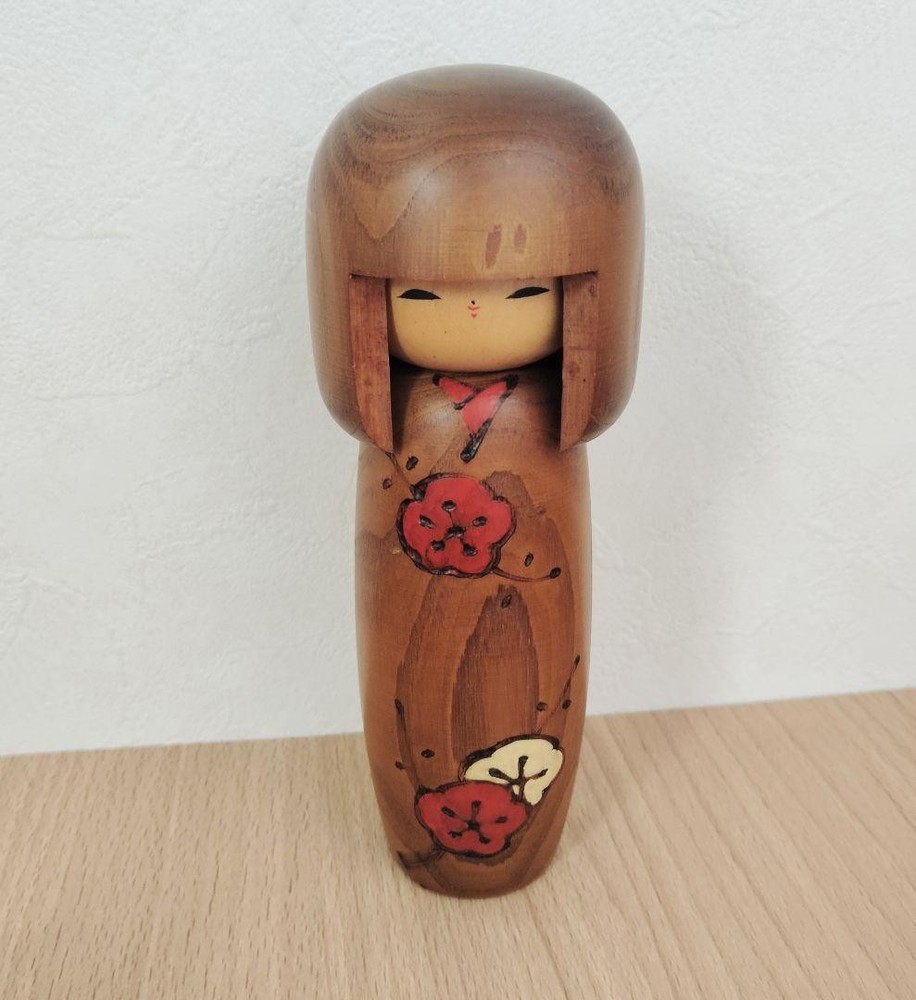 Usaburo Kokeshi Doll Vintage Showa Retro 18.5cm Wooden Handmade